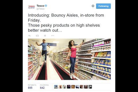 Tesco's new bouncy aisles